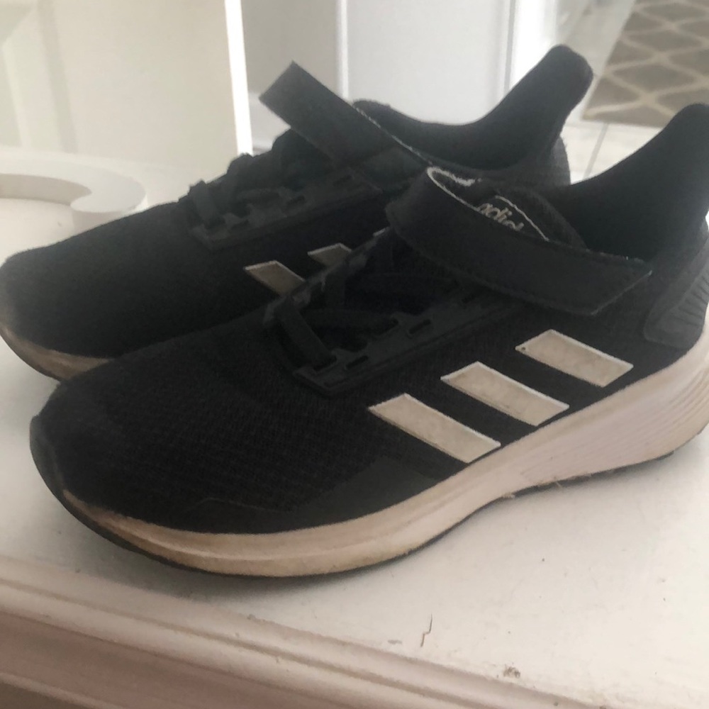 Boys adidas black sneakers!